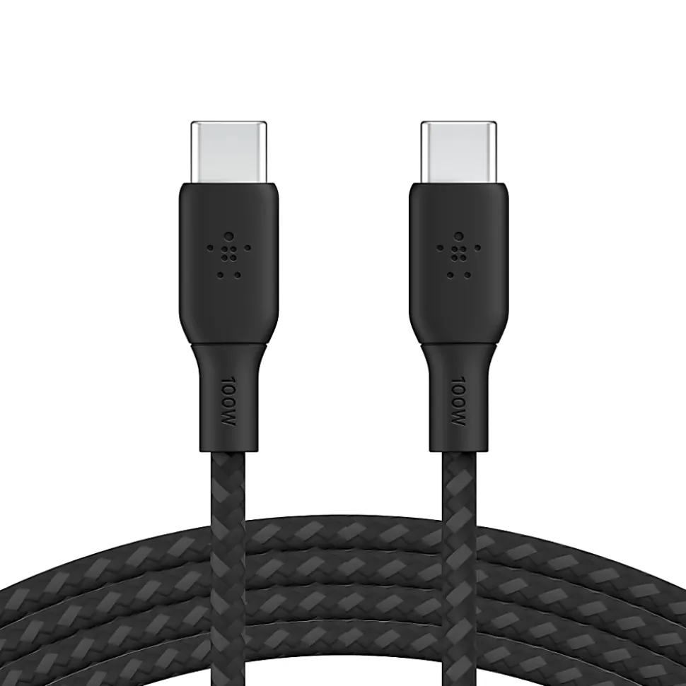 Belkin BoostCharge USB-C to USB-C Power Cable, 100W Power Delivery, 2M, 6.6ft, Black