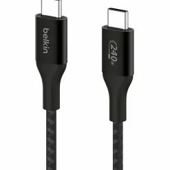 Belkin BoostCharge USB-C to USB-C Cable 240W - 6.56 ft USB-C Data Transfer Cable  - CAB015BT2MBK