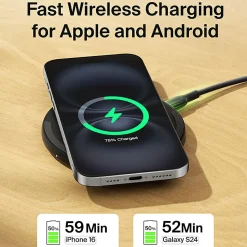 Belkin BoostCharge 15W Wireless Charging Pad, Black