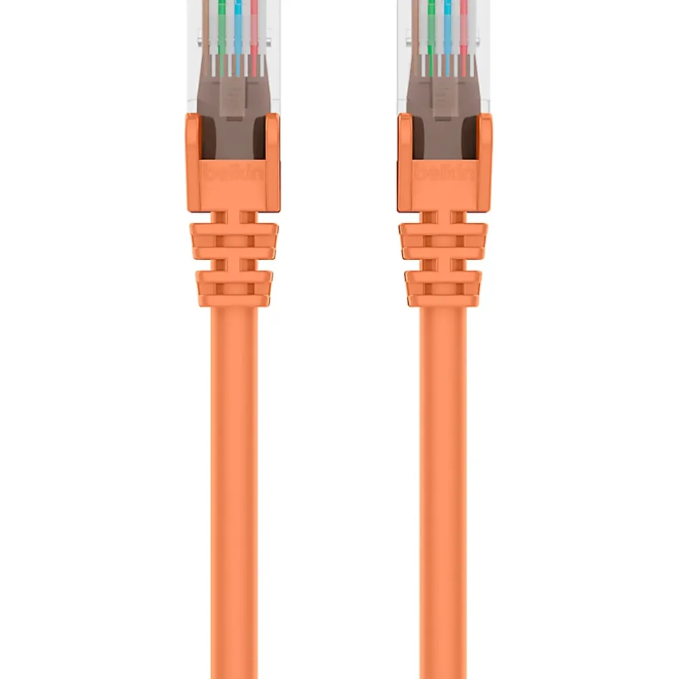 Belkin Cat5e Patch Cable - RJ-45 Male Network - RJ-45 Male Network - 10ft - Orange