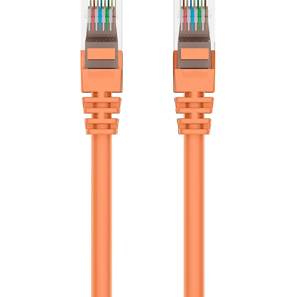 Belkin Cat5e Patch Cable - RJ-45 Male Network - RJ-45 Male Network - 10ft - Orange