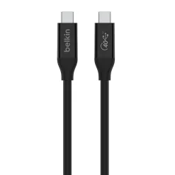 Belkin Connect USB4 Cable, 100W, 40 Gbps, 2.6 Ft, Black