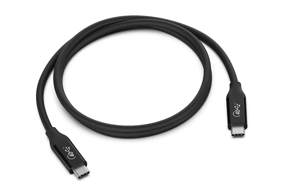 Belkin Connect USB4 Cable, 100W, 40 Gbps, 2.6 Ft, Black