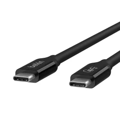 Belkin Connect USB4 Cable, 100W, 40 Gbps, 2.6 Ft, Black