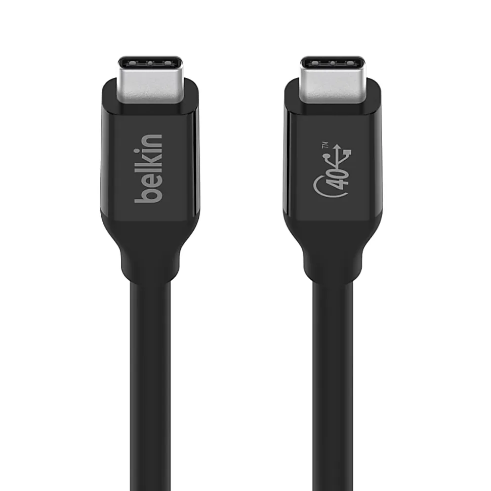 Belkin Connect USB4 Cable, 100W, 40 Gbps, 2.6 Ft, Black