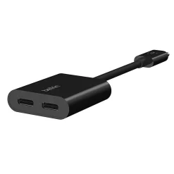 BelkinĀ® Connect USB-C Audio And Charge Adapter, 60W, Black