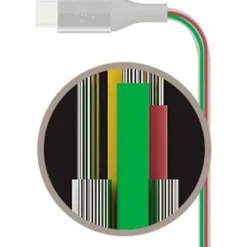 BelkinĀ® DuraTek Plus Lightning To USB-A Cable With Strap, 6', Black, F8J236BT06-WHT