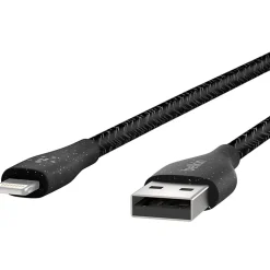 Belkin® DuraTek Plus Lightning To USB-A Cable With Strap, 4', Black, F8J236BT04-BLK