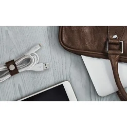 Belkin® DuraTek Plus Lightning To USB-A Cable With Strap, 4', White, F8J236BT04-WHT