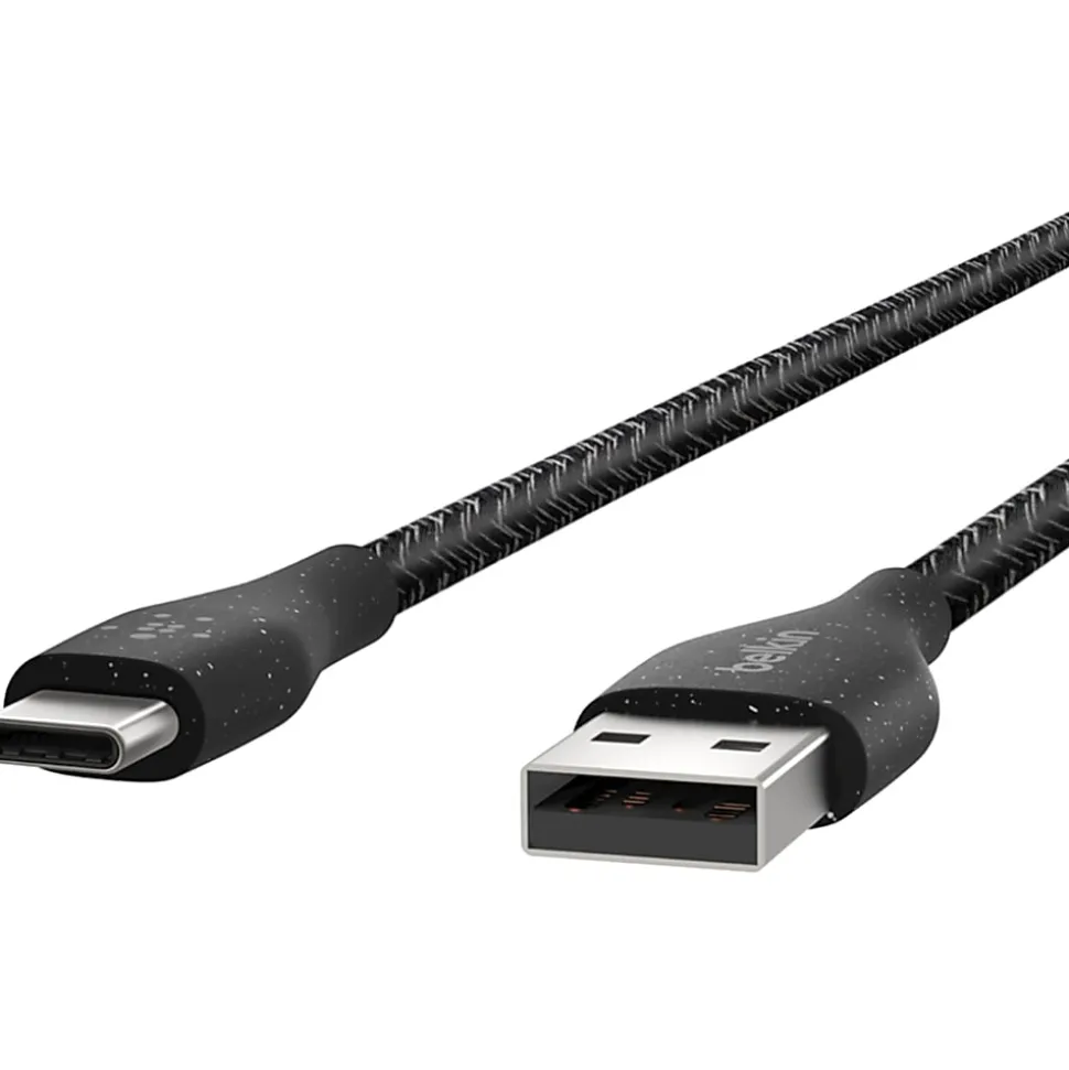 Belkin® DuraTek Plus USB-C To USB-A Cable With Strap, 4', Black, F2CU069BT04-BLK