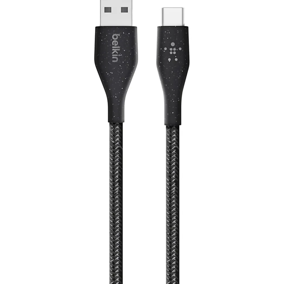 Belkin® DuraTek Plus USB-C To USB-A Cable With Strap, 4', Black, F2CU069BT04-BLK