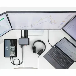 Belkin 11-in-1 Triple Display USB-C Docking Station, 10 Gbps, Grey, INC020TTSGY