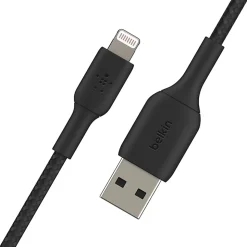 Belkin® Lightning-To-USB-A Braided Cable, 1M/ 3,3 Ft, Black