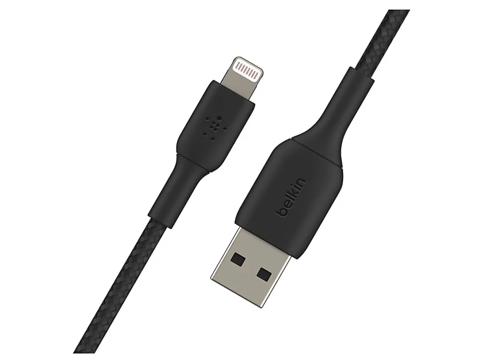 Belkin® Lightning-To-USB-A Braided Cable, 1M/ 3,3 Ft, Black