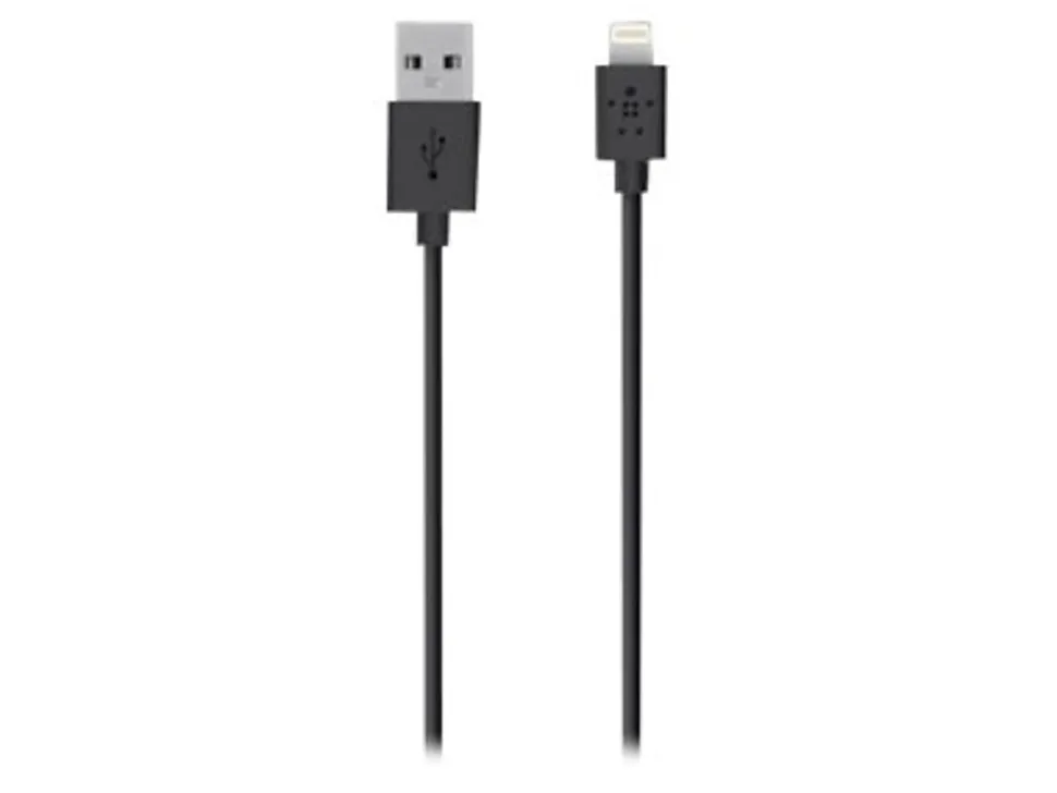 Belkin® MIXIT Lightning-To-USB ChargeSync Cables, 4', Black, Pack Of 2 Cables