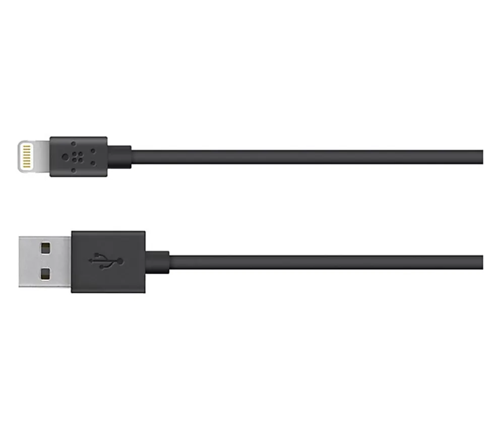 Belkin® MIXIT Lightning-To-USB ChargeSync Cables, 4', Black, Pack Of 2 Cables