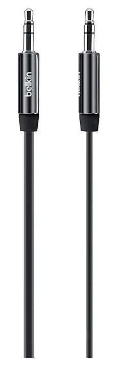 Belkin MiXiT Tangle-Free Aux / 3.5mm Audio Cable, 3 Feet, Black