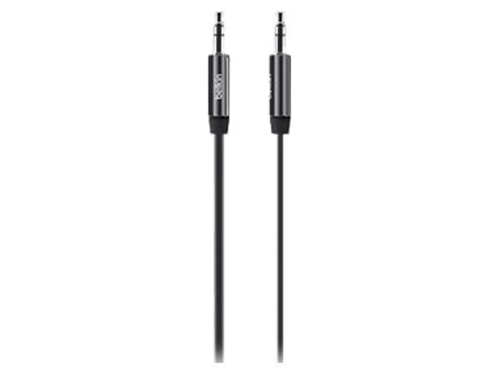 Belkin MiXiT Tangle-Free Aux / 3.5mm Audio Cable, 3 Feet, Black