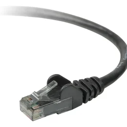 Belkin - Patch cable - TAA Compliant - RJ-45 (M) to RJ-45 (M) - 10 ft - UTP - CAT 5e - molded, snagless, stranded - black