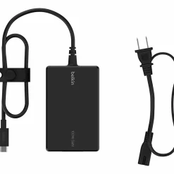 Belkin Portable USB-C Core GaN Power Adapter - 100W - w/ 8ft Power Cable - Laptop Charger - Black - 100 W - 8 ft Cable - Black