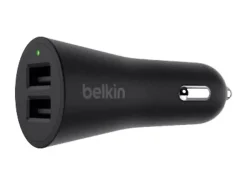 Belkin® 2-Port USB-A To USB-C Car Charger, Black