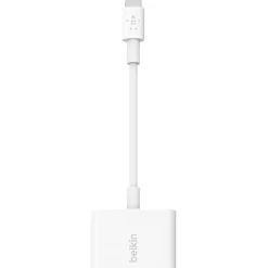 Belkin Rockstar Audio + Charge - Lightning Cable & iPhone Charger Adapter, 12W, White