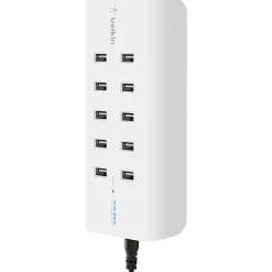 Belkin RockStar 10-Port USB Charging Station - 120 W - 120 V AC, 230 V AC Input - 5 V DC Output - 2.40 A - 1
