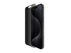 Belkin ScreenForce Pro - Screen protector for cellular phone - 2.5D - glass - with privacy filter - glass - for Apple iPhone 15 Pro Max