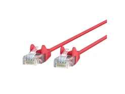 Belkin Slim - Patch cable - RJ-45 (M) to RJ-45 (M) - 61 cm - UTP - CAT 6 - molded, snagless - red