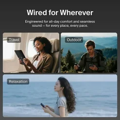 Belkin SoundForm ANC Wired Earbuds (USB-C) - Stereo - USB Type C - Wired - Earbud - Binaural - In-ear - Black