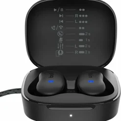 Belkin SoundForm Anywhere AUC014FQBK Earset - Stereo - True Wireless - Bluetooth - Earbud - Binaural - In-ear - Black