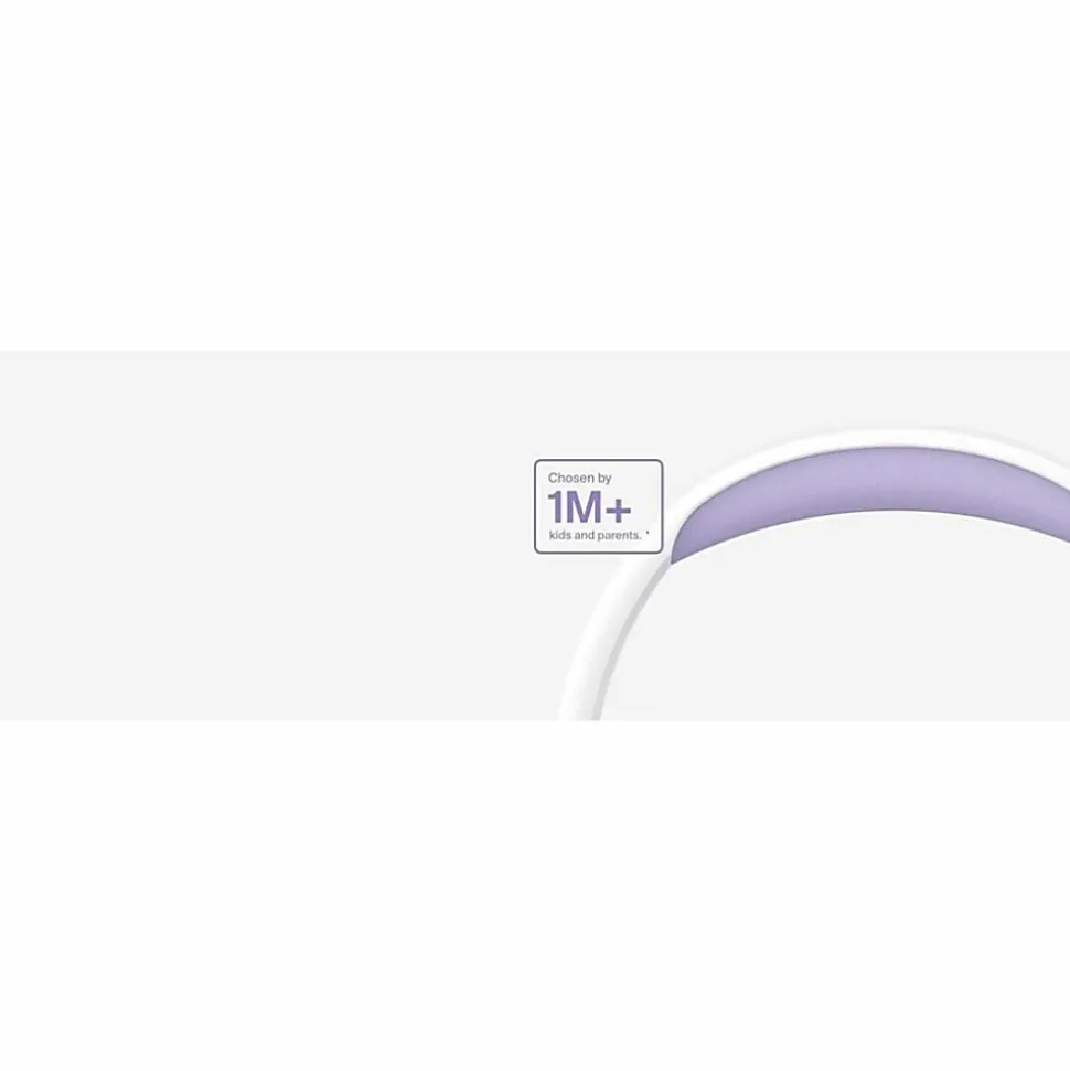 Belkin SoundForm Inspire Wired Over-Ear Headset for Kids, Lavender/White