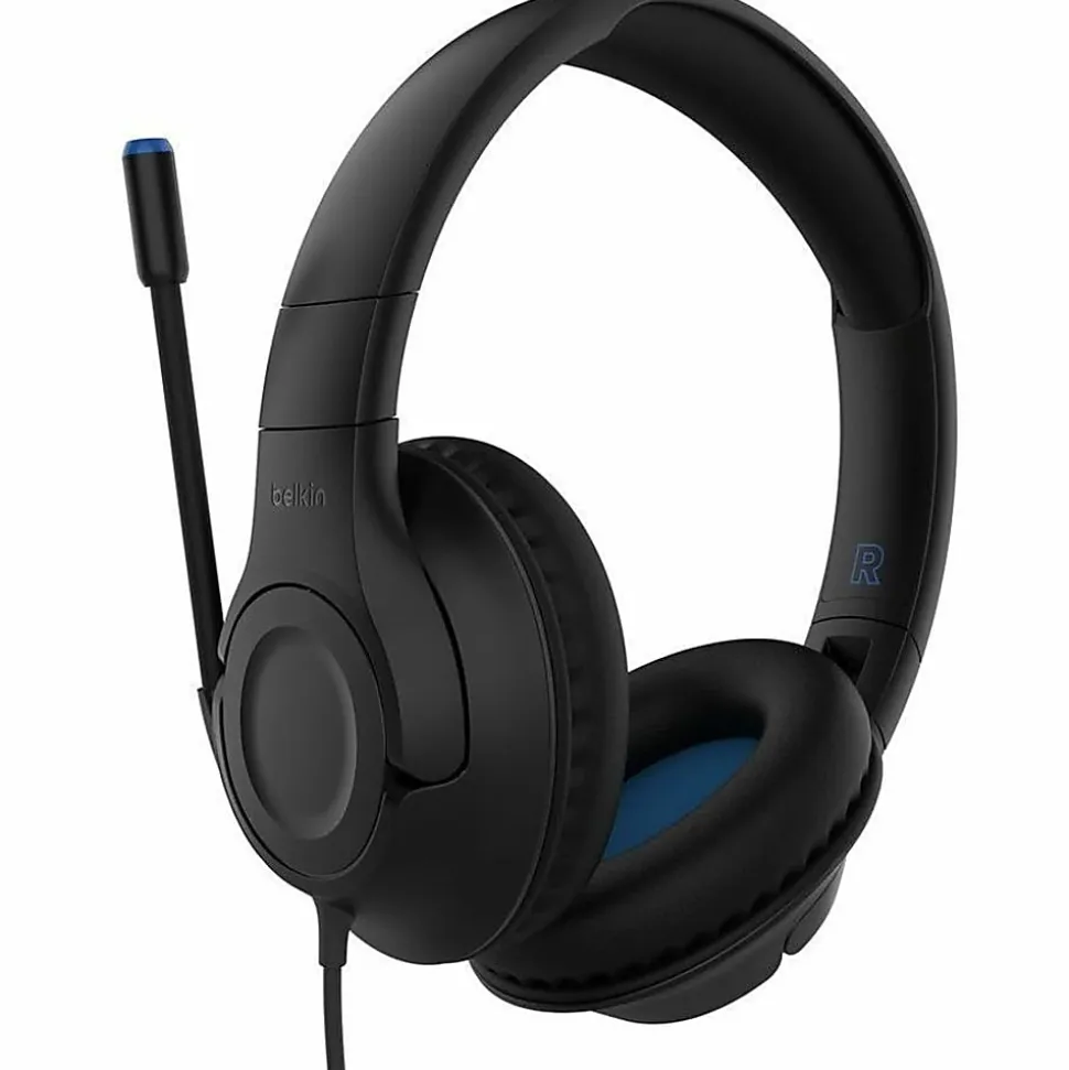 Belkin SoundForm Inspire Wired Over-Ear Headset for Kids, Black