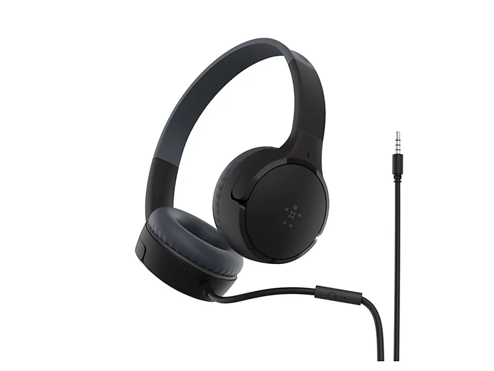 Belkin SOUNDFORM Mini Wired On-Ear Headphone for Kids - Stereo - Mini-phone (3.5mm) - Wired - Over-th - AUD004BTBK