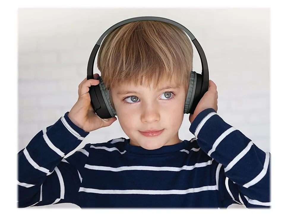 Belkin SOUNDFORM Mini Wired On-Ear Headphone for Kids - Stereo - Mini-phone (3.5mm) - Wired - Over-th - AUD004BTBK