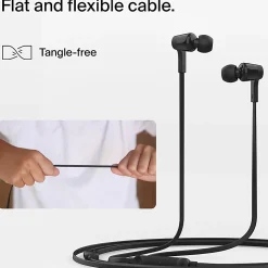 Belkin SoundForm USB-C Wired Earbuds With Adjustable Volume Limiter, Black