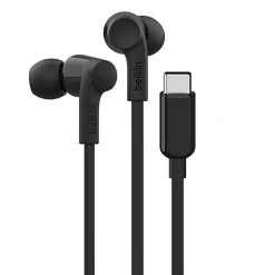 Belkin SoundForm USB-C Wired Earbuds With Adjustable Volume Limiter, Black