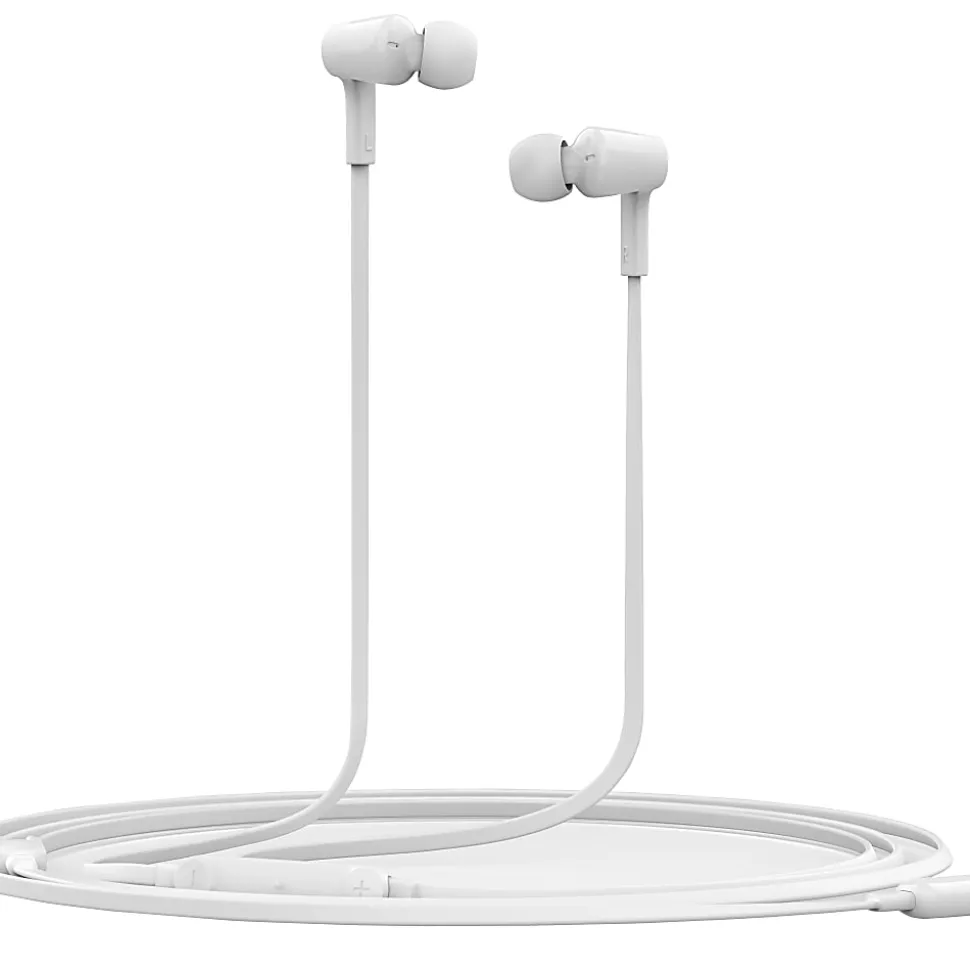 Belkin SoundForm USB-C Wired Earbuds With Adjustable Volume Limiter, White