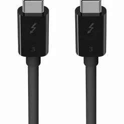 Belkin Thunderbolt 3 Cable (USB-C to USB-C, 100W) - 2.60 ft Thunderbolt 3/USB-C Data Transfer Cable  - F2CD084BT08MBK