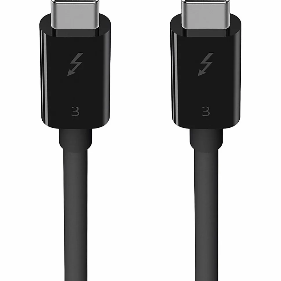 Belkin Thunderbolt 3 Cable (USB-C to USB-C, 100W) - 2.60 ft Thunderbolt 3/USB-C Data Transfer Cable - F2CD084BT08MBK