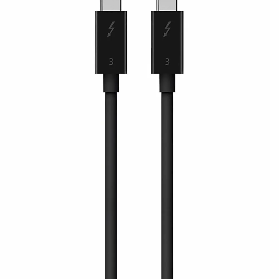 Belkin Thunderbolt 3 Cable (USB-C to USB-C, 100W) - 2.60 ft Thunderbolt 3/USB-C Data Transfer Cable - F2CD084BT08MBK
