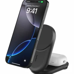 Belkin UltraCharge 2-in-1 Foldable Magnetic Charger with Qi2 25W, WIZ039TTBK