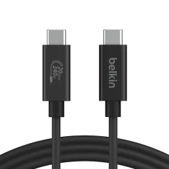 Belkin USB4 Cable, 240W + 20Gbps For Mac/Windows/Chromebook, Black, INZ004TT1.2MBK