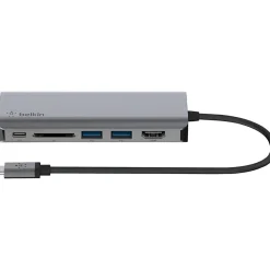 Belkin USB-C 6-in-1 Multiport Adapter, Laptop Docking Station, 4k HDMI, 100W Power Delivery - USB Type C - USB Type-C - Wired
