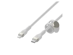Belkin® USB-C To Lightning Braided Cable, 2M/ 6.6 FT, White
