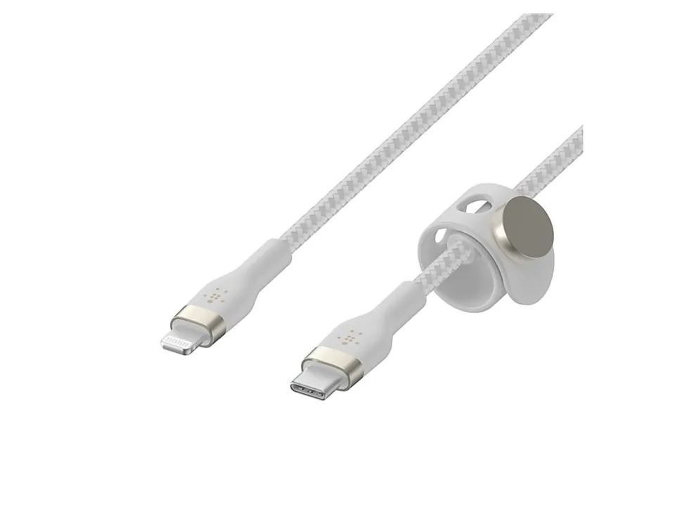 Belkin® USB-C To Lightning Braided Cable, 2M/ 6.6 FT, White