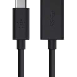 Belkin 3.0 USB-C To USB-A Adapter Data Transfer Cable, Black, Total Qty 1