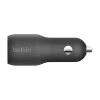 Belkin® 37-Watt Dual Car Charger With PPS, Black