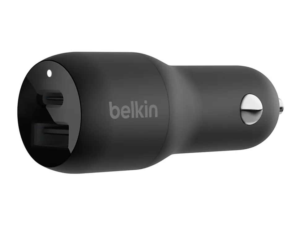 Belkin® 37-Watt Dual Car Charger With PPS, Black