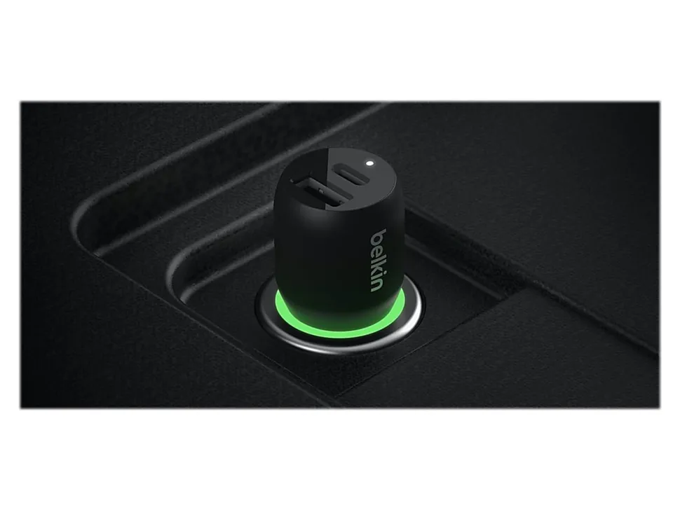 Belkin® 37-Watt Dual Car Charger With PPS, Black
